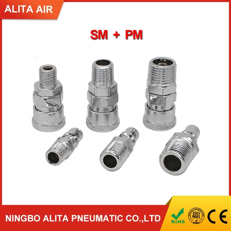 Pneumatic Air Compressor Hose Quick Coupler Plug Socket Connector