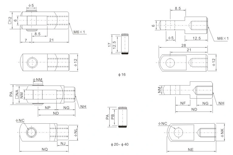 High Quality OEM Pneumatic Manufacturer M I Cylinder Accessories